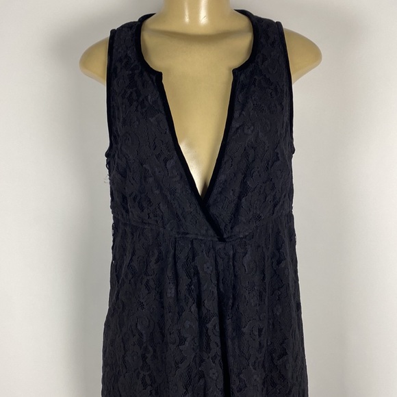Nili Lotan Black Lace Sleeveless Dress Size 10 - Picture 3 of 10